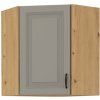 Kuchyňská skříňka Stilo ClayGRAR - horní rohová 60x60 GN-72 1F (45°), Clay Grey + Artisan