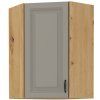 Kuchyňská skříňka Stilo ClayGRAR - horní rohová 60x60 GN-90 1F (45°), Clay Grey + Artisan