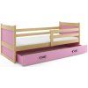 Postel Riky 90x200 borovice/růžová