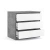 Komoda Simplicity 235 beton/bílý lesk