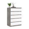 Komoda Simplicity 231 beton/bílý lesk