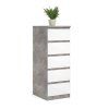 Komoda Simplicity 233 beton/bílý lesk