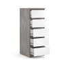 Komoda Simplicity 233 beton/bílý lesk