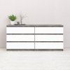 Komoda Simplicity 232 beton/bílý lesk