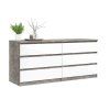 Komoda Simplicity 232 beton/bílý lesk