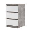 Komoda Simplicity 237 beton/bílý lesk