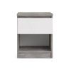 Noční stolek Simplicity 238 beton/bílý lesk