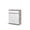 Komoda Simplicity 234 beton/bílý lesk