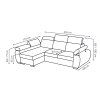 Sedací souprava Bodie levá hnědá