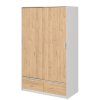 Skříň Lincoln 2D2S bílá/jackson hickory