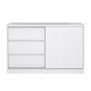 Komoda Simplicity 207 bílý lesk