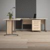 Rohový psací stůl Office 80400/304 dub sonoma/silver grey