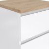 Noční stolek Simplicity 221 bílý lesk/jackson hickory