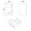 Noční stolek Simplicity 221 bílý lesk/jackson hickory