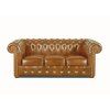 Pohovka Chesterfield Classic 3 kůže koňak