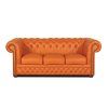 Pohovka Chesterfield Lord 3 kůže hnědá