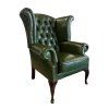 Křeslo Chesterfield Queen kůže zelená