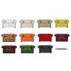 Sedací souprava Chesterfield Lord 3+1+1 kůže bordó