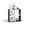 Regál Manja 2x2 antracit/bílá