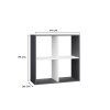 Regál Manja 2x2 antracit/bílá