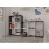 Regál Manja 2x3 antracit/bílá