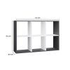 Regál Manja 2x3 antracit/bílá