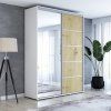 Šatní skříň Baryla 1 Alu šířka 140 cm, výška 220 cm, hloubka 61 cm