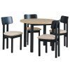 DIVO 2 czarny (21A zetta 291)+ POLI 4 czarny blat artisan